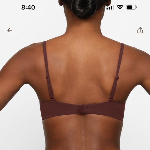 SKIMS NWT Fits Everybody Lace Underwire Bra - Cocoa - Picture 3 of 4